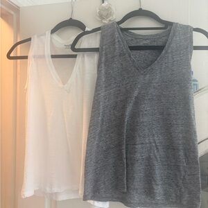 Madewell White Tank Tops Sleeveless